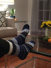 Load image into Gallery viewer, Soft Infuse Blue Diamond Sock: Aloe Infused Comfort Sock
